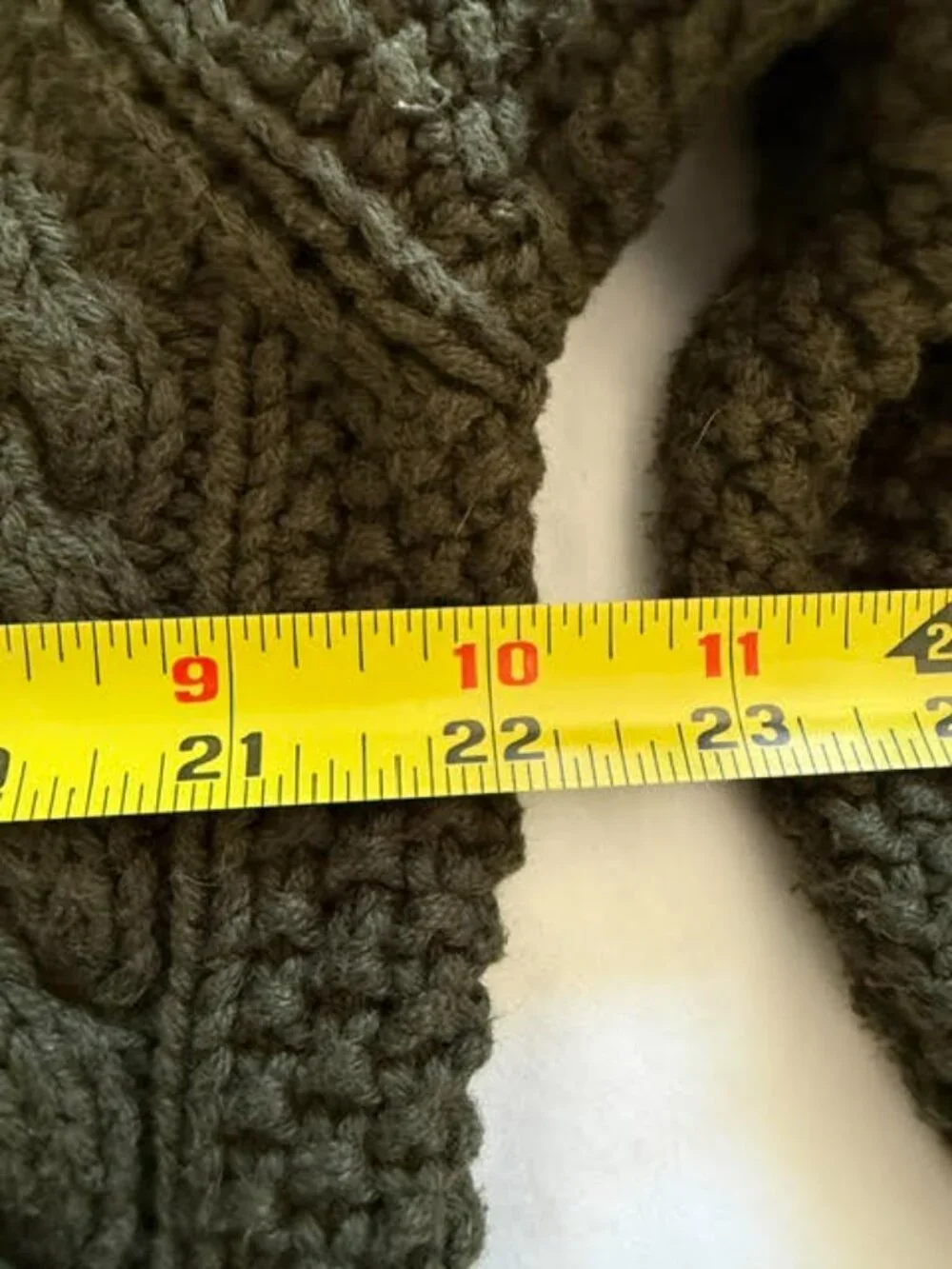 VTG 90s Polo Ralph Lauren Hand Knit Heavy Cotton Cable Turtleneck Sweater L